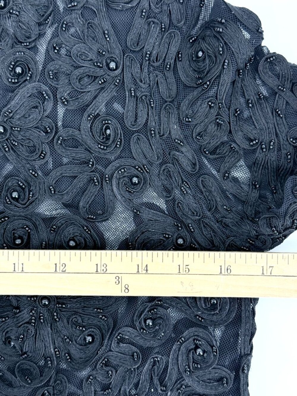 Cache Black Beaded Sheer Cropped Jacket - Picture 8 of 12